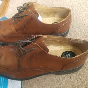 Nunn Bush Comfort Gel Genuine Leather WT OX Men's Dress Shoes "Cognac" Size 13W